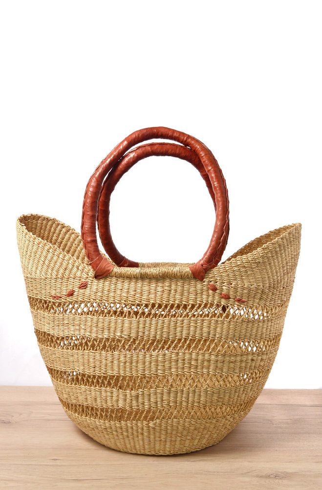 Tote Shopping Basket - Natural Mesh