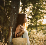Boho Woven Purse | Handwoven Straw Handbag | Tunteya