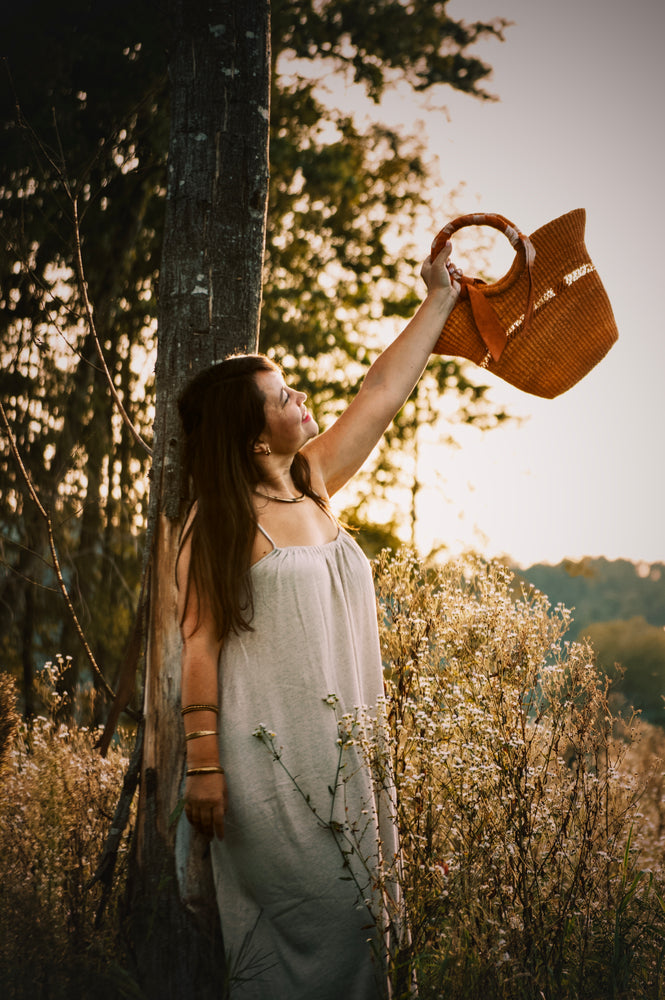 Women's Boho Purse | Handwoven Straw Bag | Tunteya