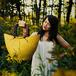 
                  
                    Tote Shopping Basket - Yellow
                  
                