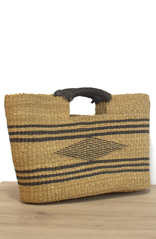 
                  
                    straw handbag with black details
                  
                