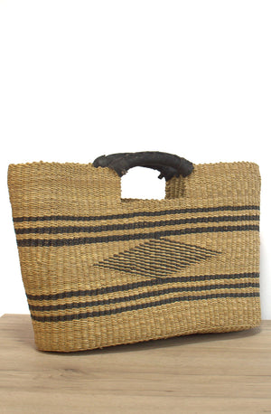
                  
                    straw handbag with black details
                  
                