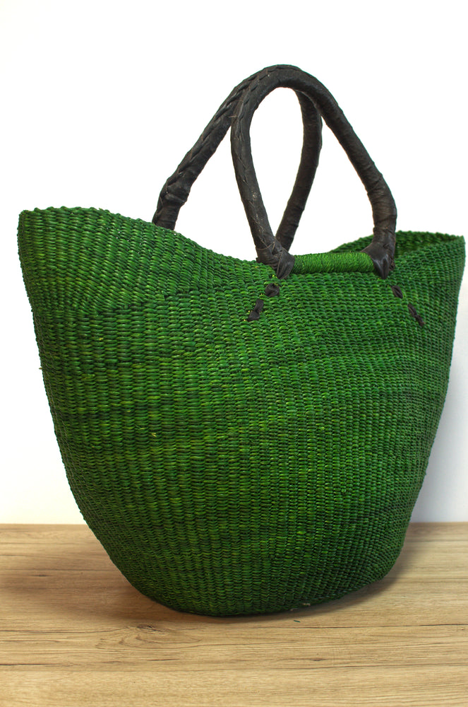 Tote Shopping Basket - Grass Green