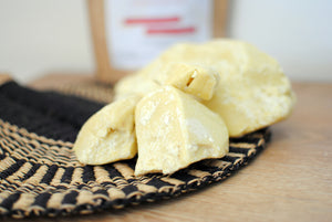 
                  
                    chunk of cocoa butter on a bolga fan
                  
                